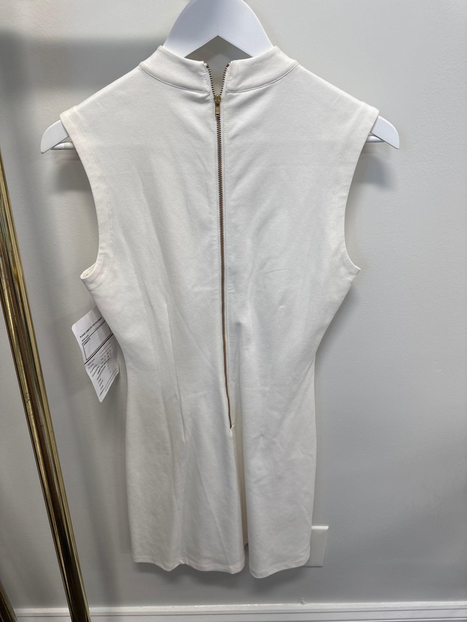 Sample White Tunic Sleeveless Dress (S)