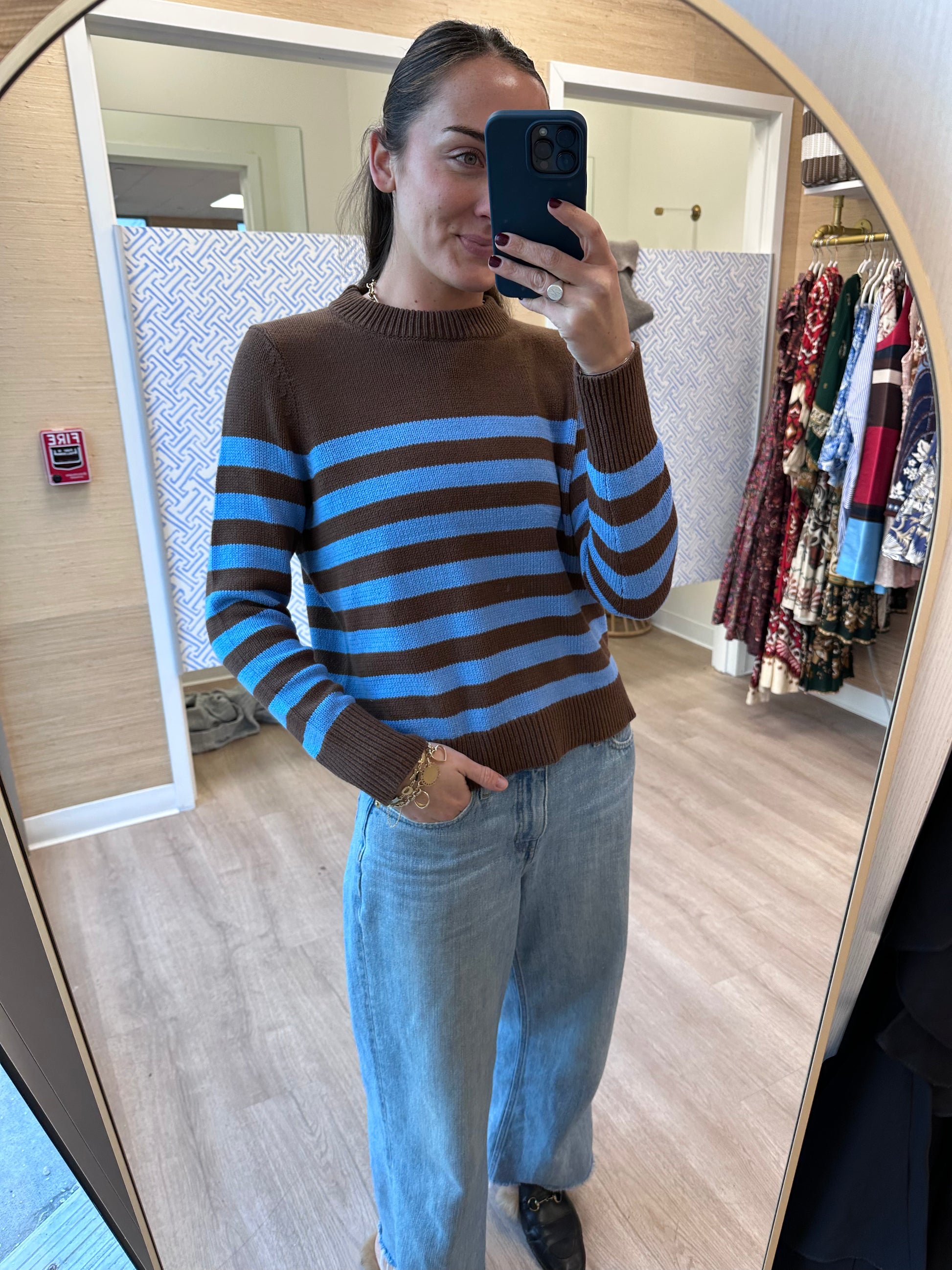 Stripe Crew Neck Sweater C24STRIPE