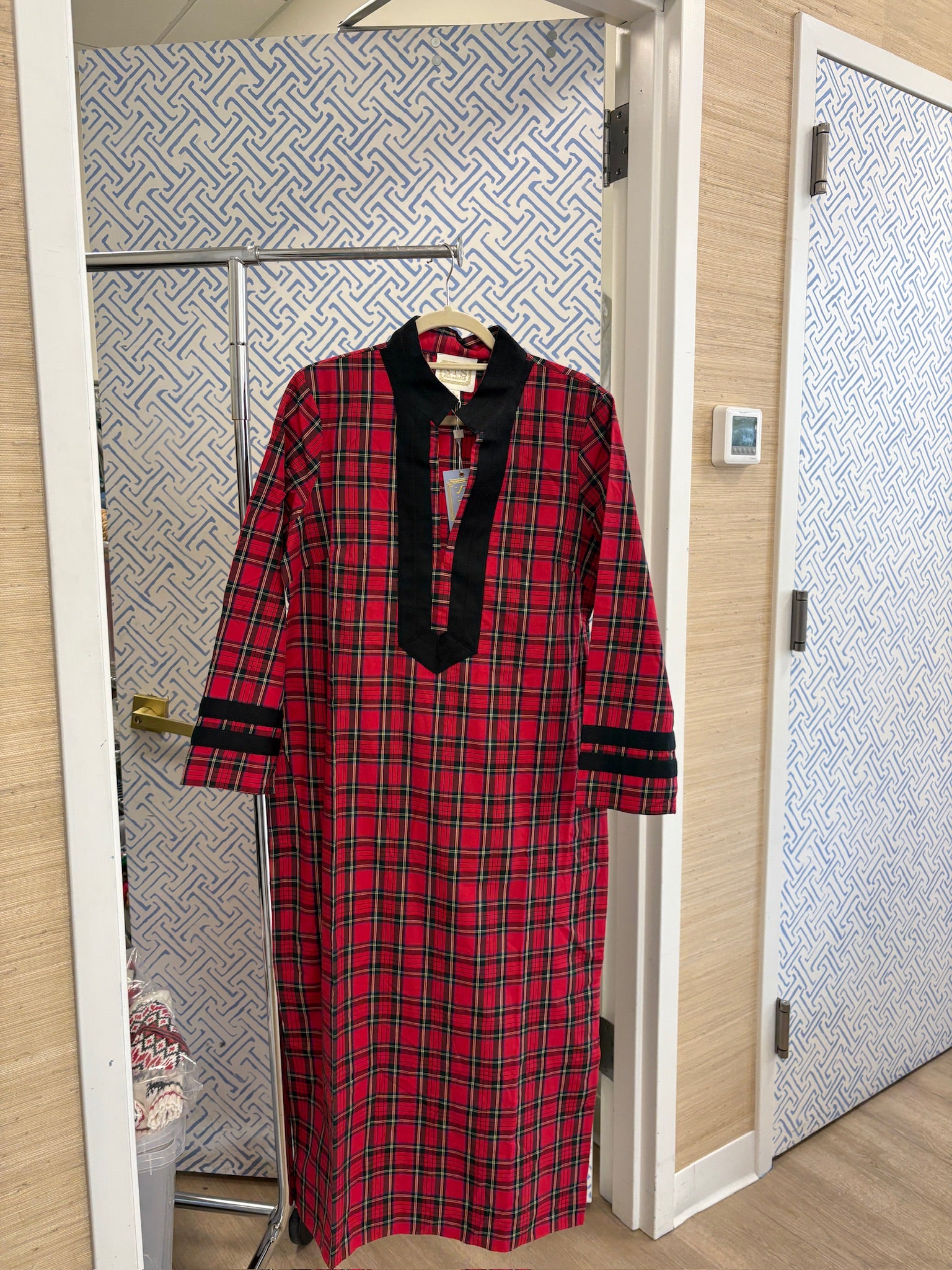 Red Tartan Midi Tunic - Small