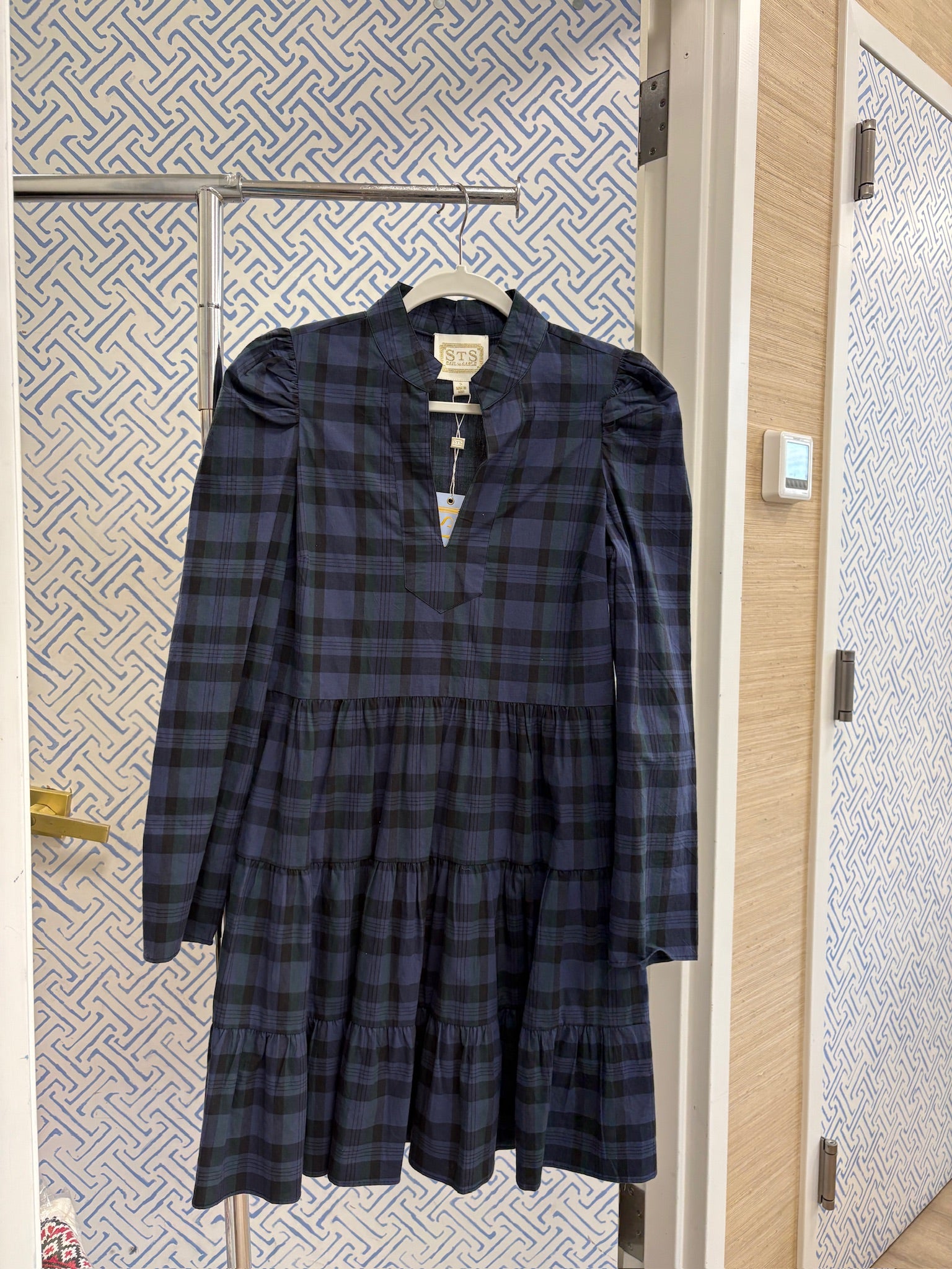 Blackwatch Long Sleeve Tunic Dress - Small