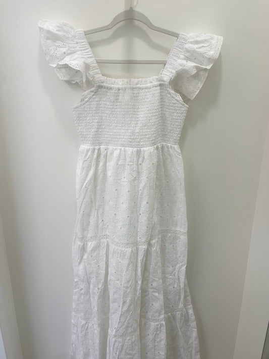 White Eyelet Midi Dress