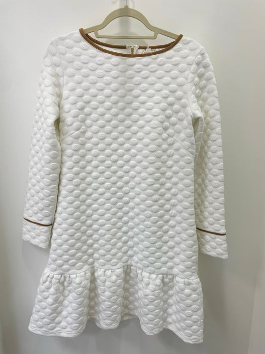 White Knit Sweatshirt Dress