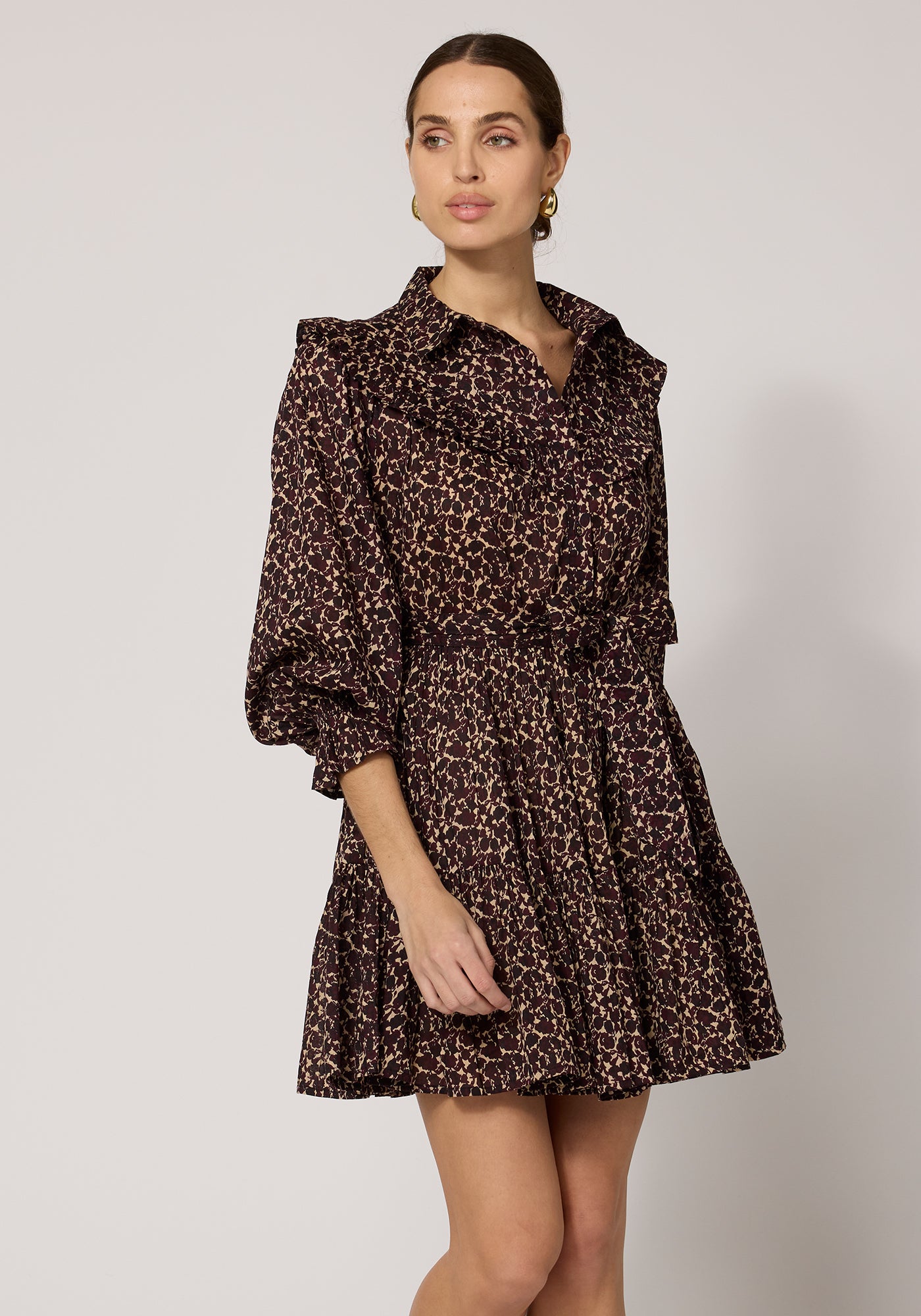 Cleobella Lottie Mini Dress - Medici Print