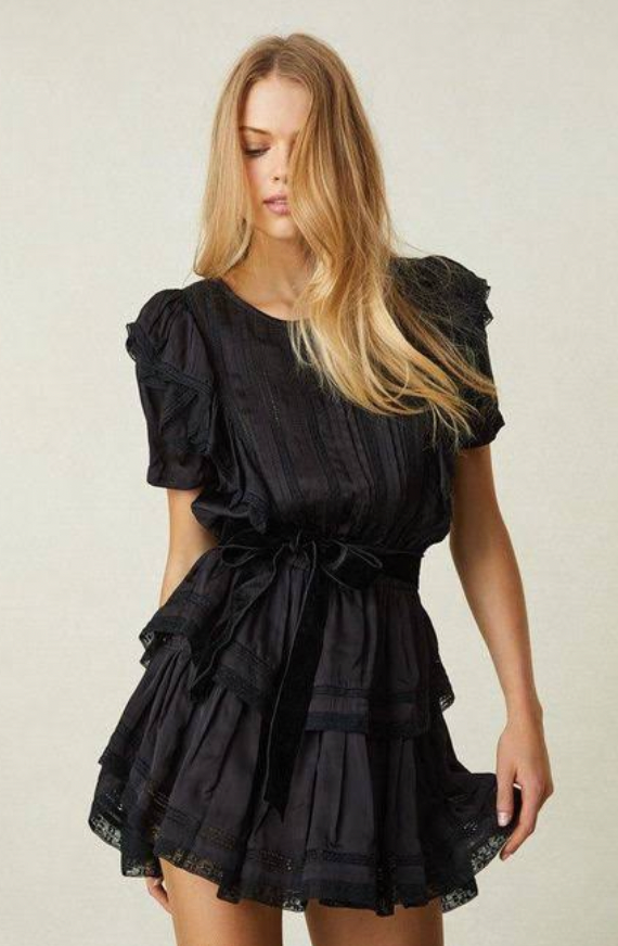 Love Shack Fancy - Natasha Dress in black