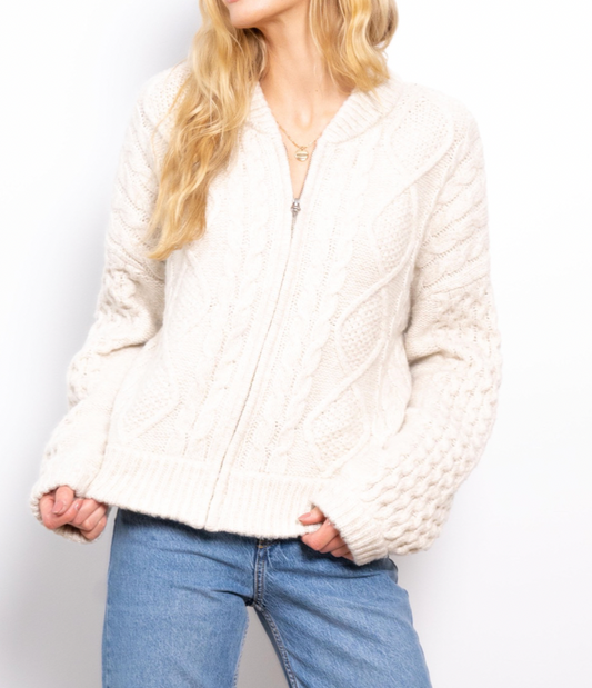 Central Park West Savannah Zip up in Oatmeal
