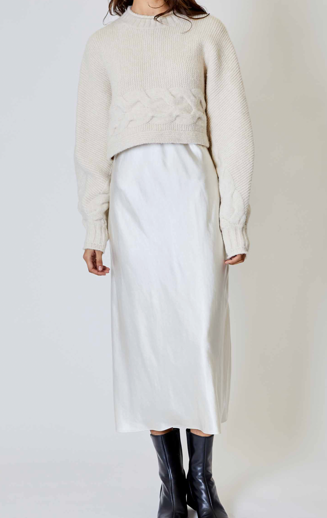 DH Ann Sweater Dress in ivory