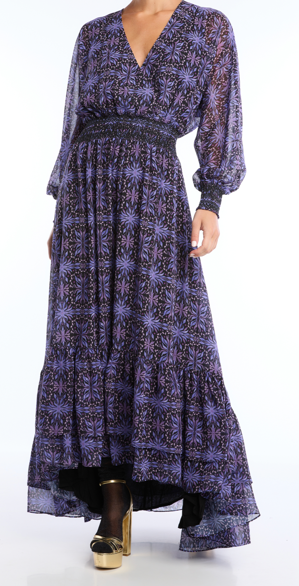 Allison Celine Dress in Purple Kaleidoscope