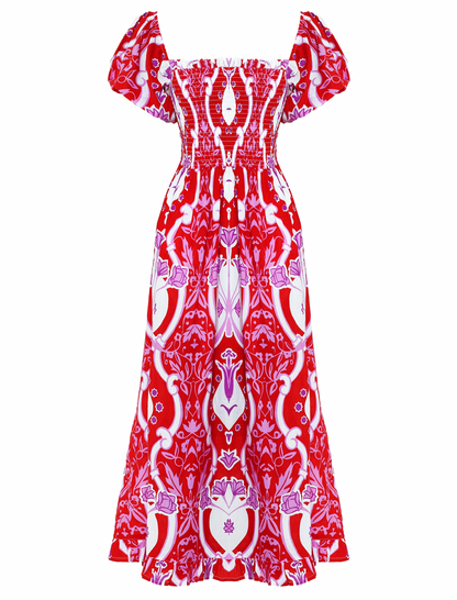 Beyond By Vera Maria Dress in Como Rouge
