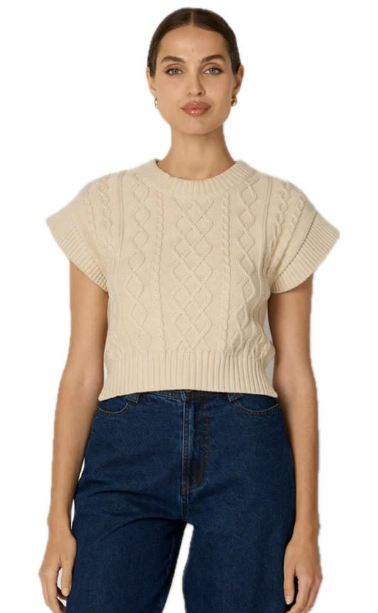 Cleobella Gigi Sweater Vest - Cream