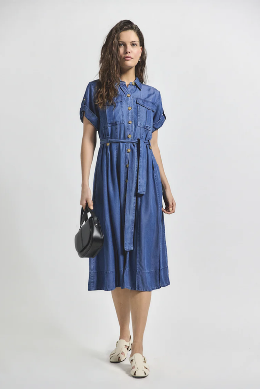 Gaelle Belted Utility Dress