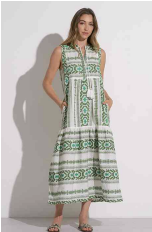 Sleeveless V-neck Maxi Dress