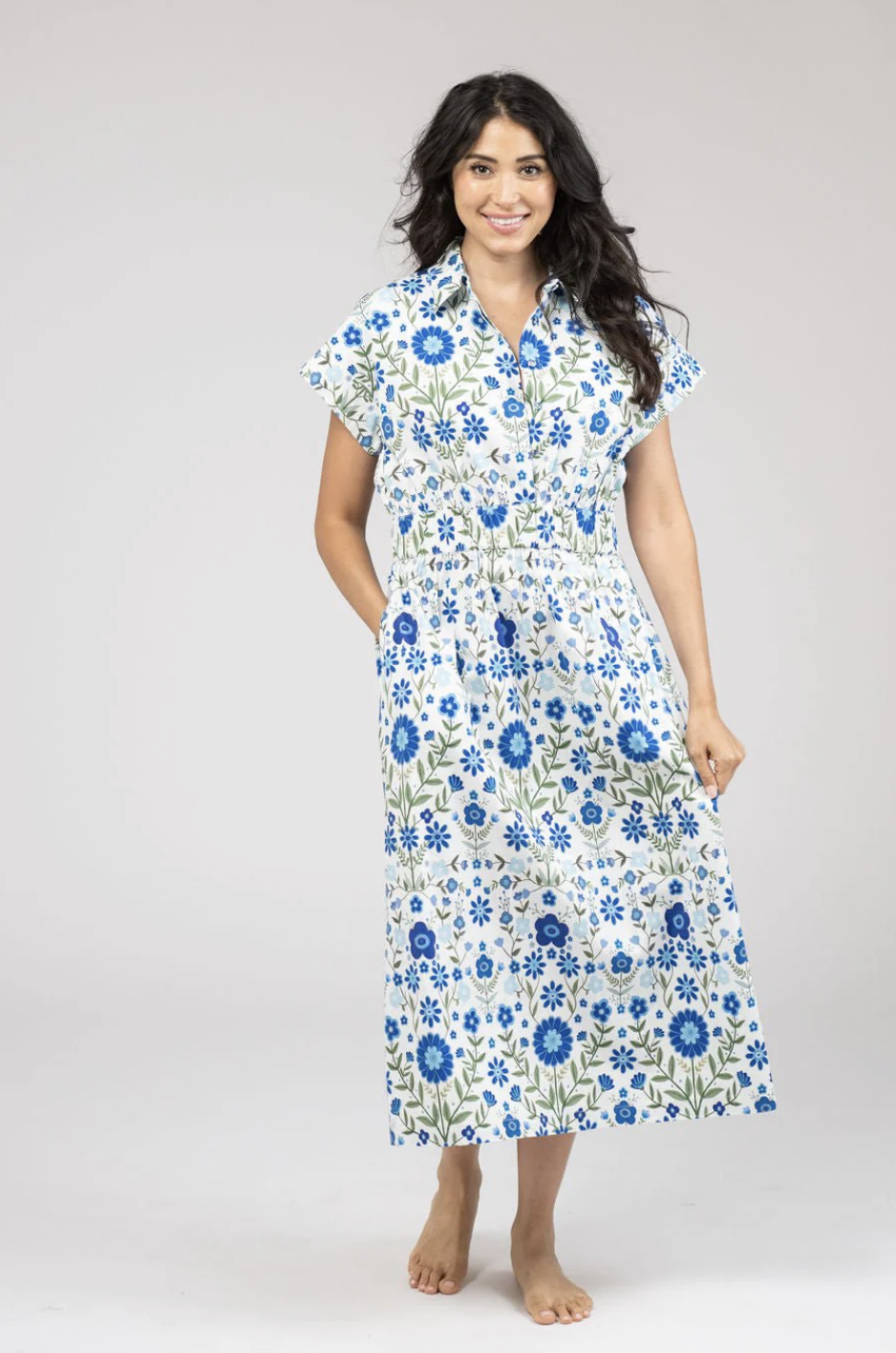 Lisa Dress Folk Flower