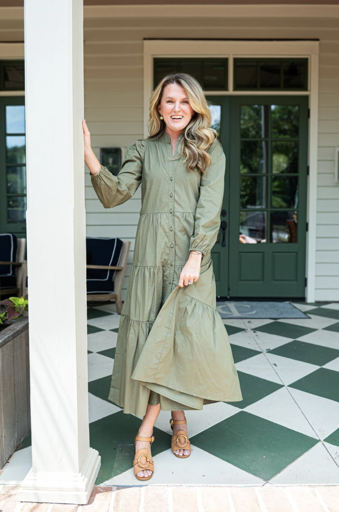 Button Front Shirt Dress - F25217G