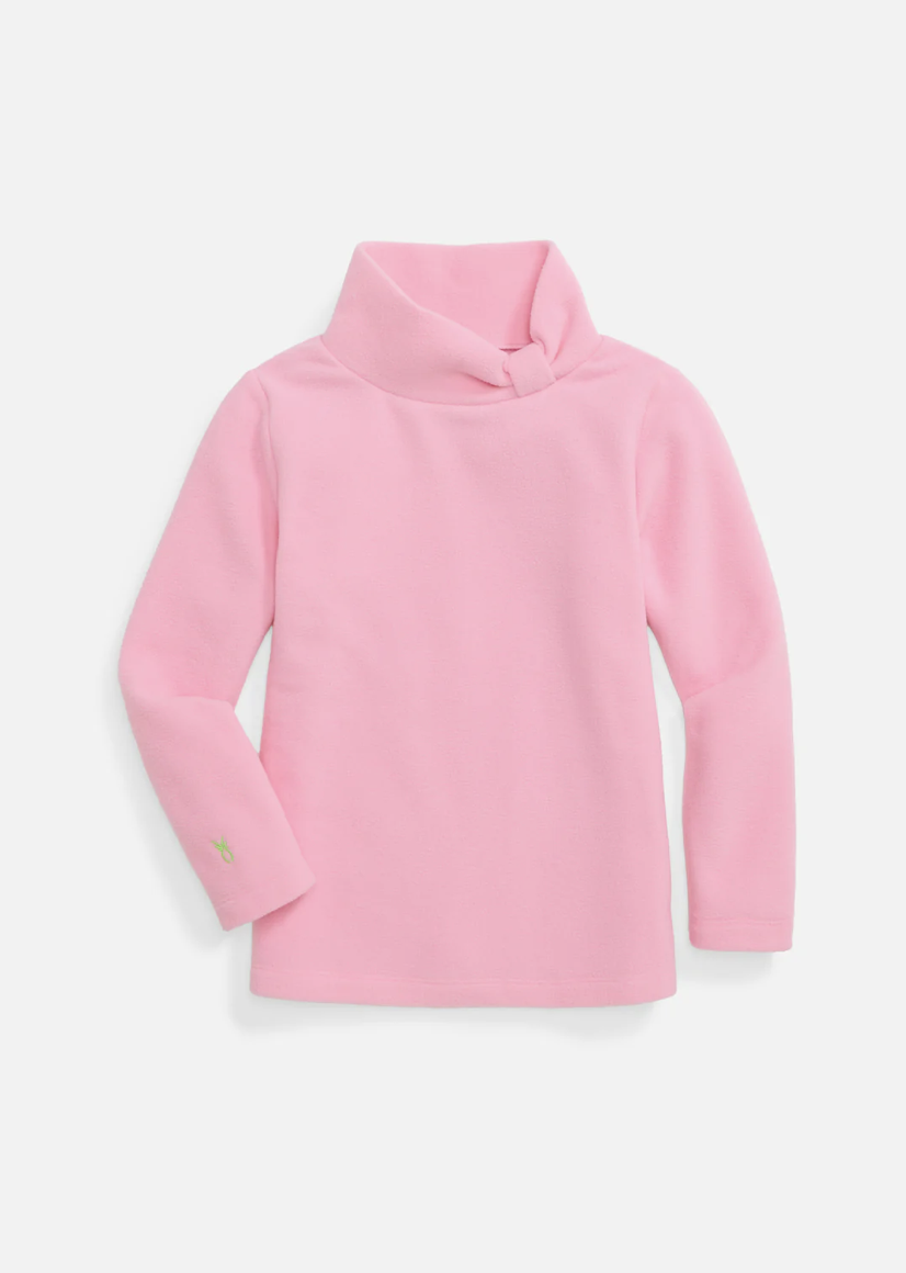 Girls Juliet Turtleneck in Vello Fleece (Prism Pink)