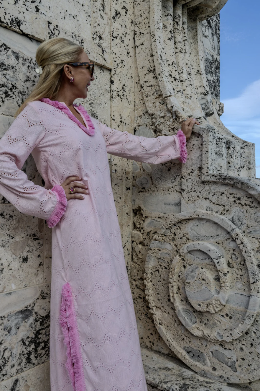 Hibiscus Shell Eyelet Caftan MMR2502
