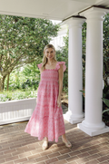 Ditsy Floral Flutter Strap Midi Dress