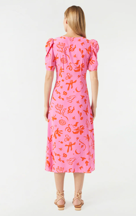 Rhode Maci Dress in pink botanical *preorder est 4/1*