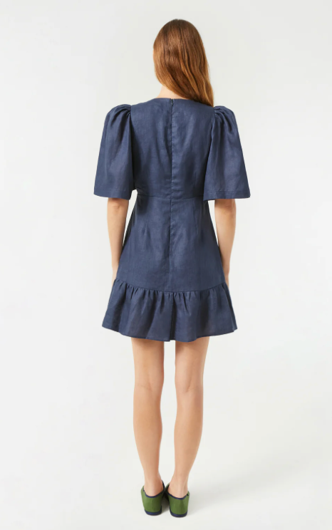 Rhode Mariana Dress in Navy Linen *preorder est 4/4* – Sail to Sable ...