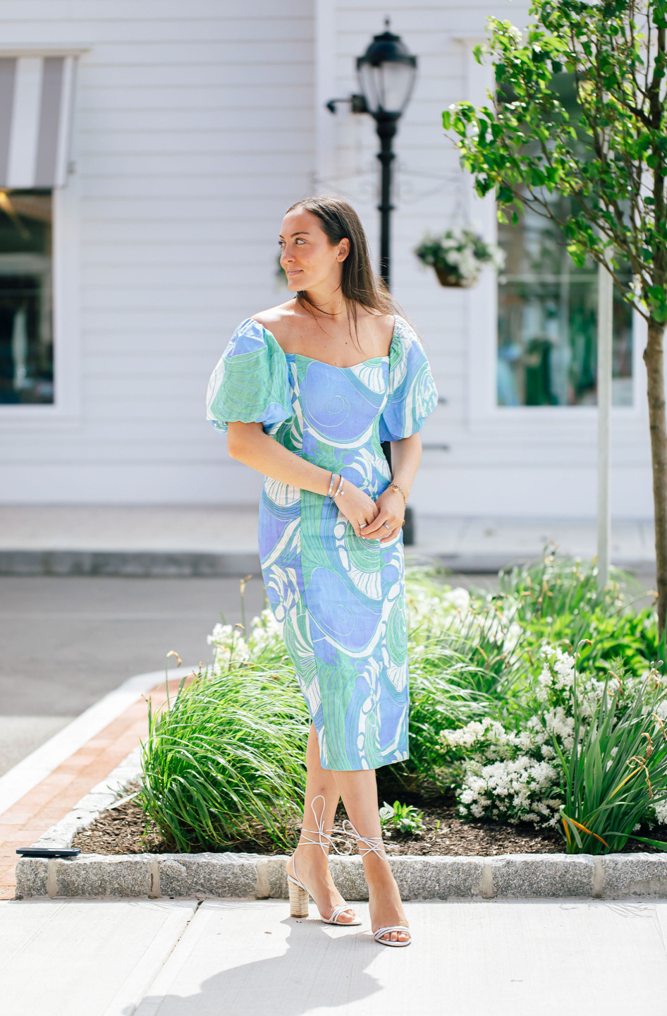 Rhode Karmina Dress in  Periwinkle Deco Surf Grande