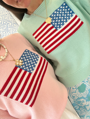 Cropped Flag Sweater SU25216