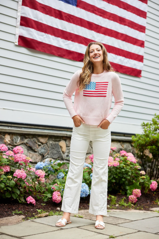 Cropped Flag Sweater SU25216