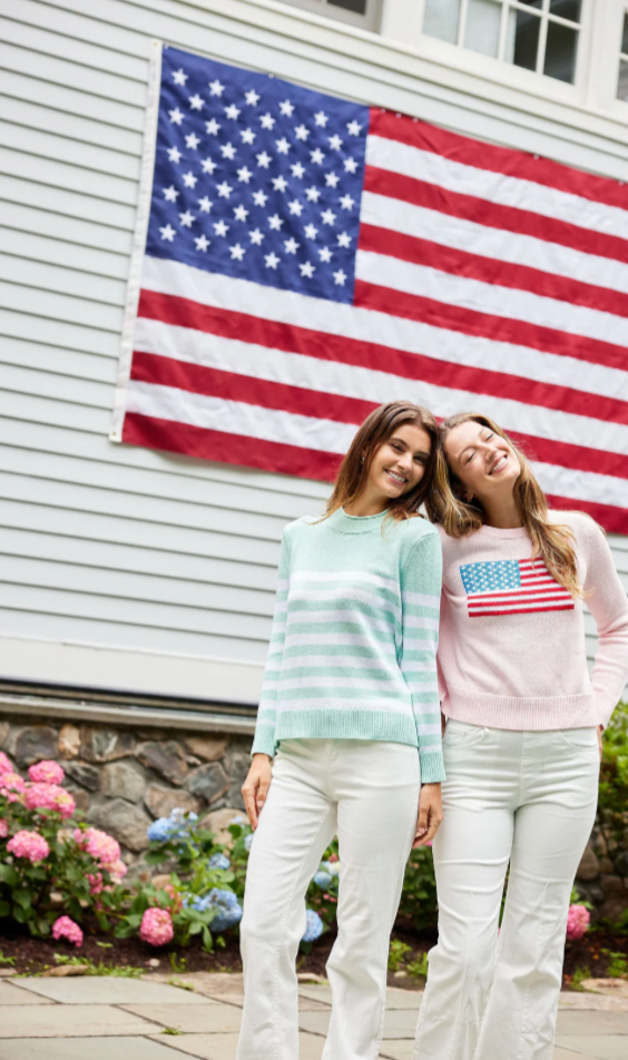 Cropped Flag Sweater SU25216