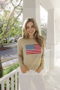Cotton Cashmere Flag Sweater