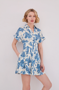Nash Mini Dress | Tossed Floral Blue