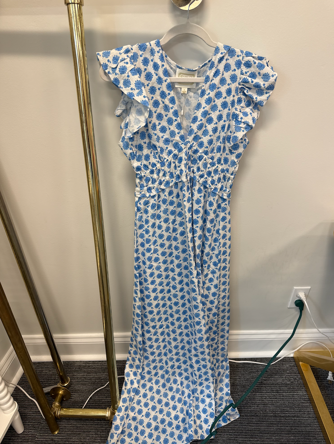 SAMPLE Dot Medallion V-neck Maxi Dress (Small)