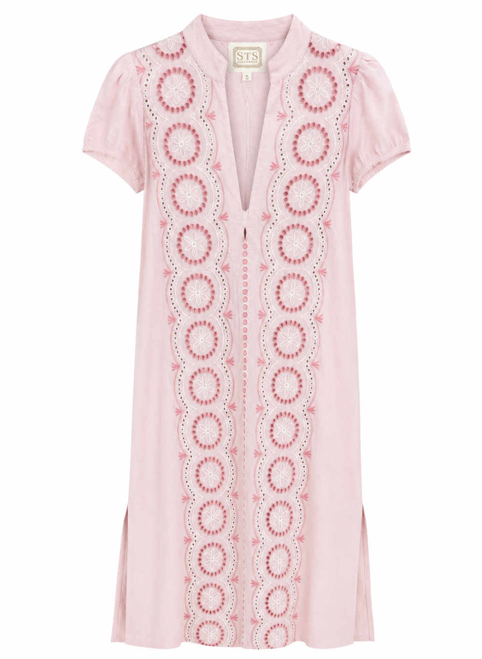 SAMPLE Embroidered Pink Midi Caftan (Small)