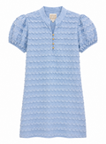 SAMPLE Blue Ric Rac Puff Sleeve Mini Dress (small)