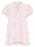 SAMPLE Light Pink Jacquard Puff Sleeve Mini Dress