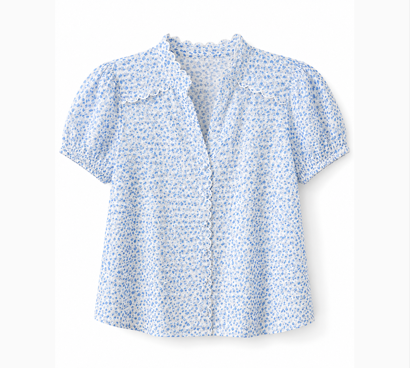 SAMPLE Blue/White Blouse (XS)