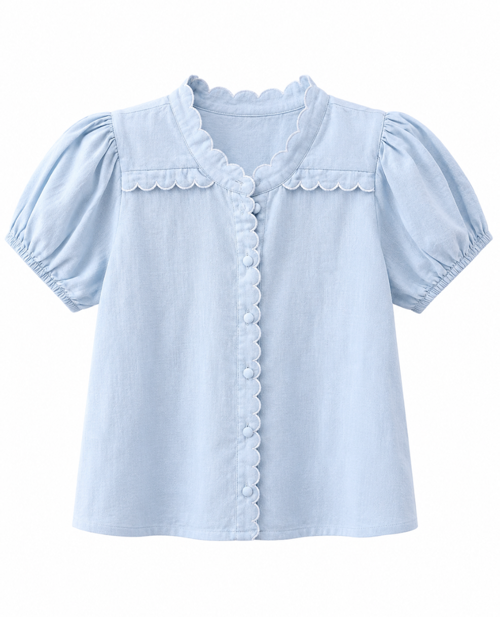 SAMPLE Blue Blouse (XS)