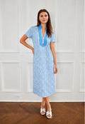Puff Sleeve Midi Tunic Dress