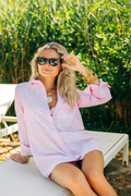 Embroidered Boyfriend Button Down