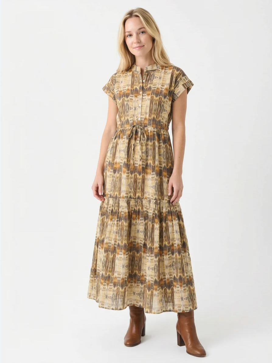 Mumi Brown Midi Dress