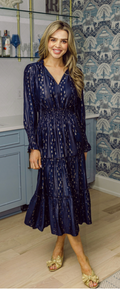 Smocked Waist Midi Dress