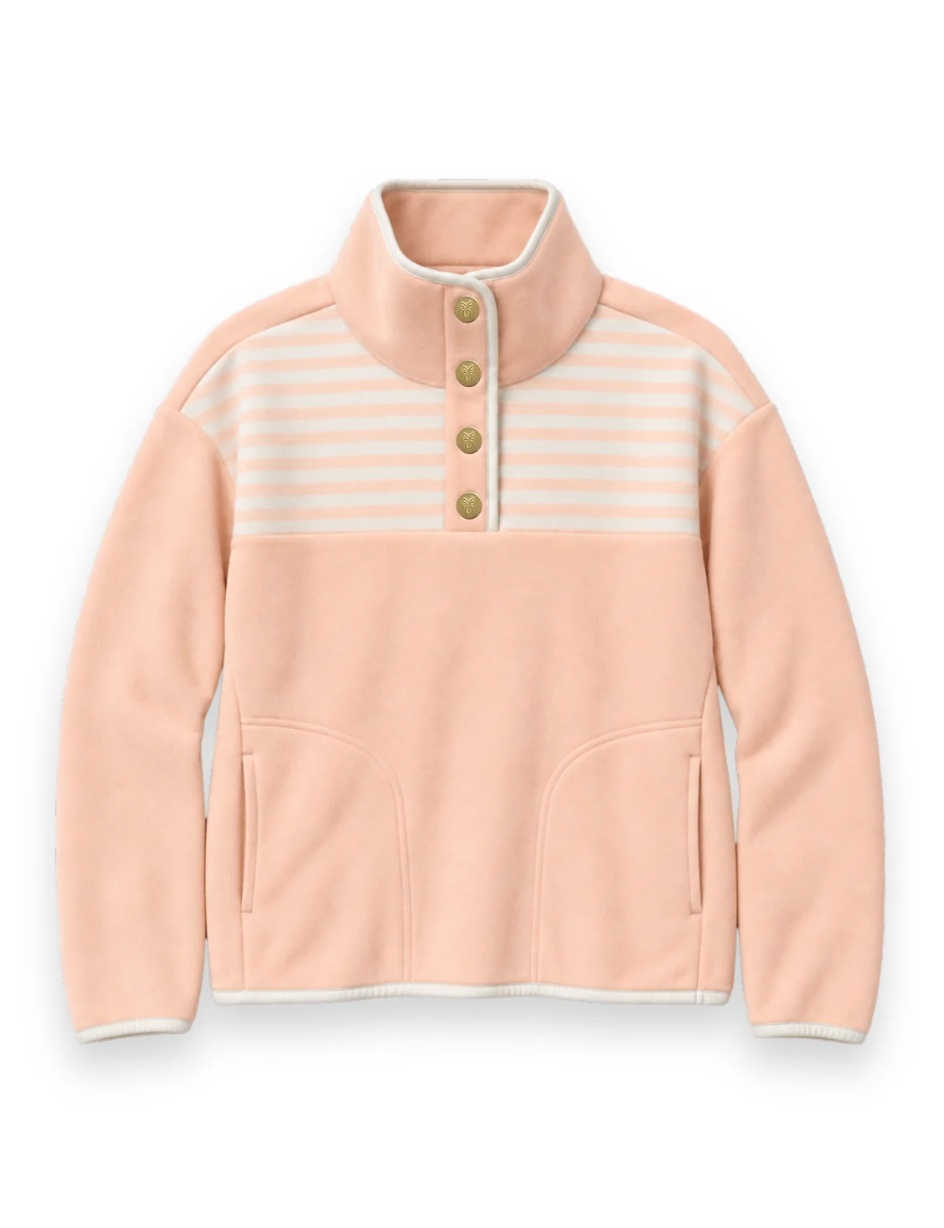 Leighton Pullover in Vello Fleece| Powder Blush