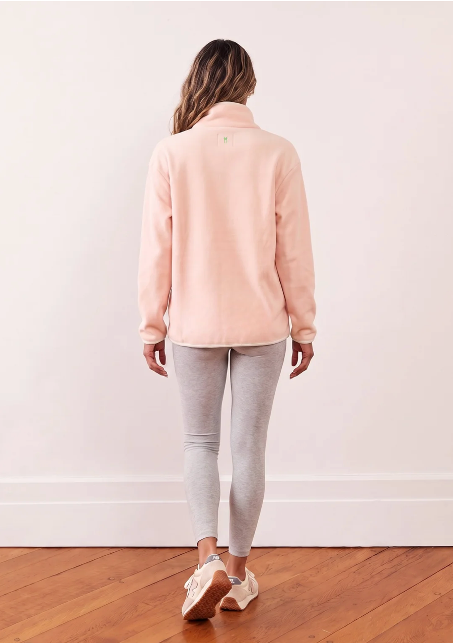 Leighton Pullover in Vello Fleece| Powder Blush