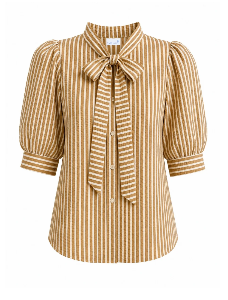 Peggy Blouse-Winnetka Stripe