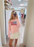 Cropped Flag Sweater SU25216