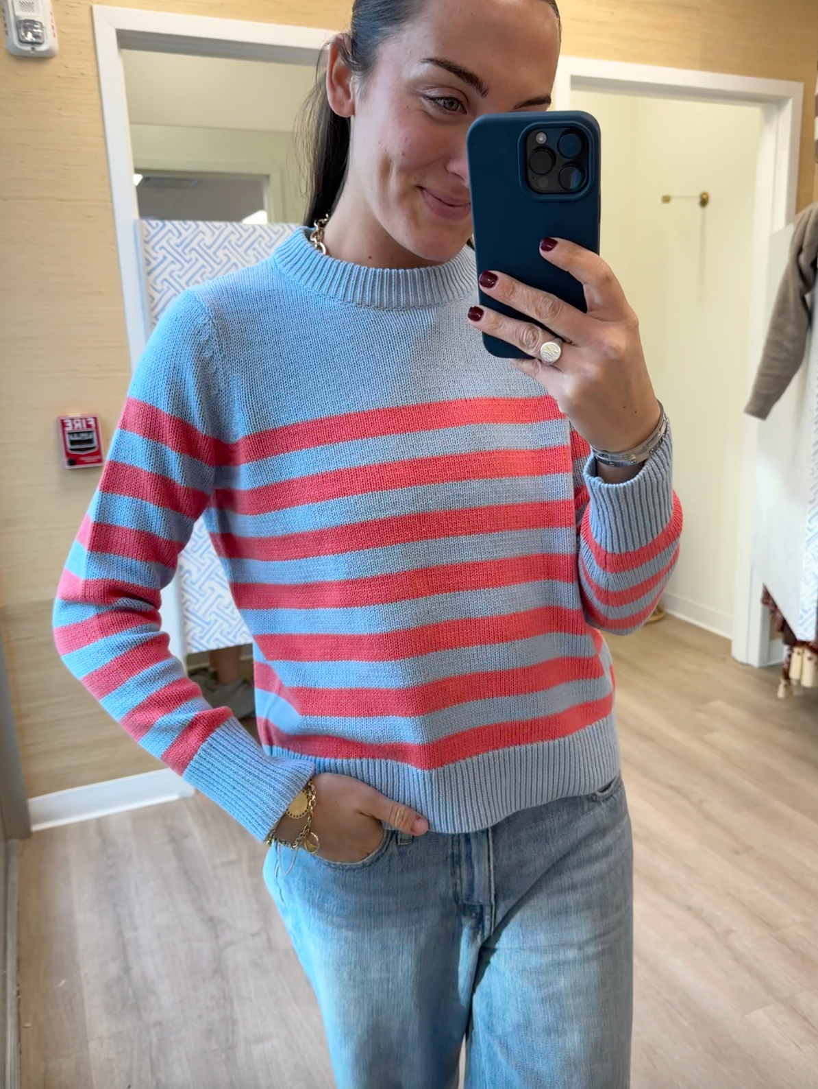 Stripe Crew Neck Sweater C24STRIPE