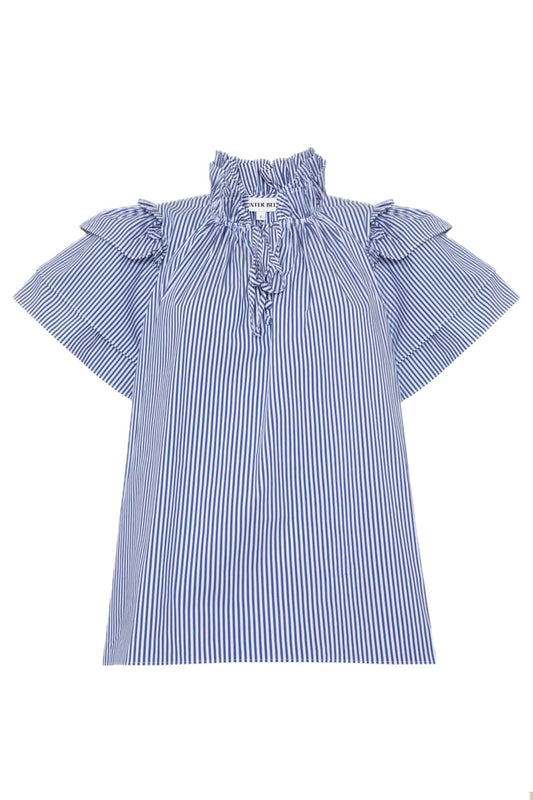 Hunter Bell Millie Top - Light Blue Stripe