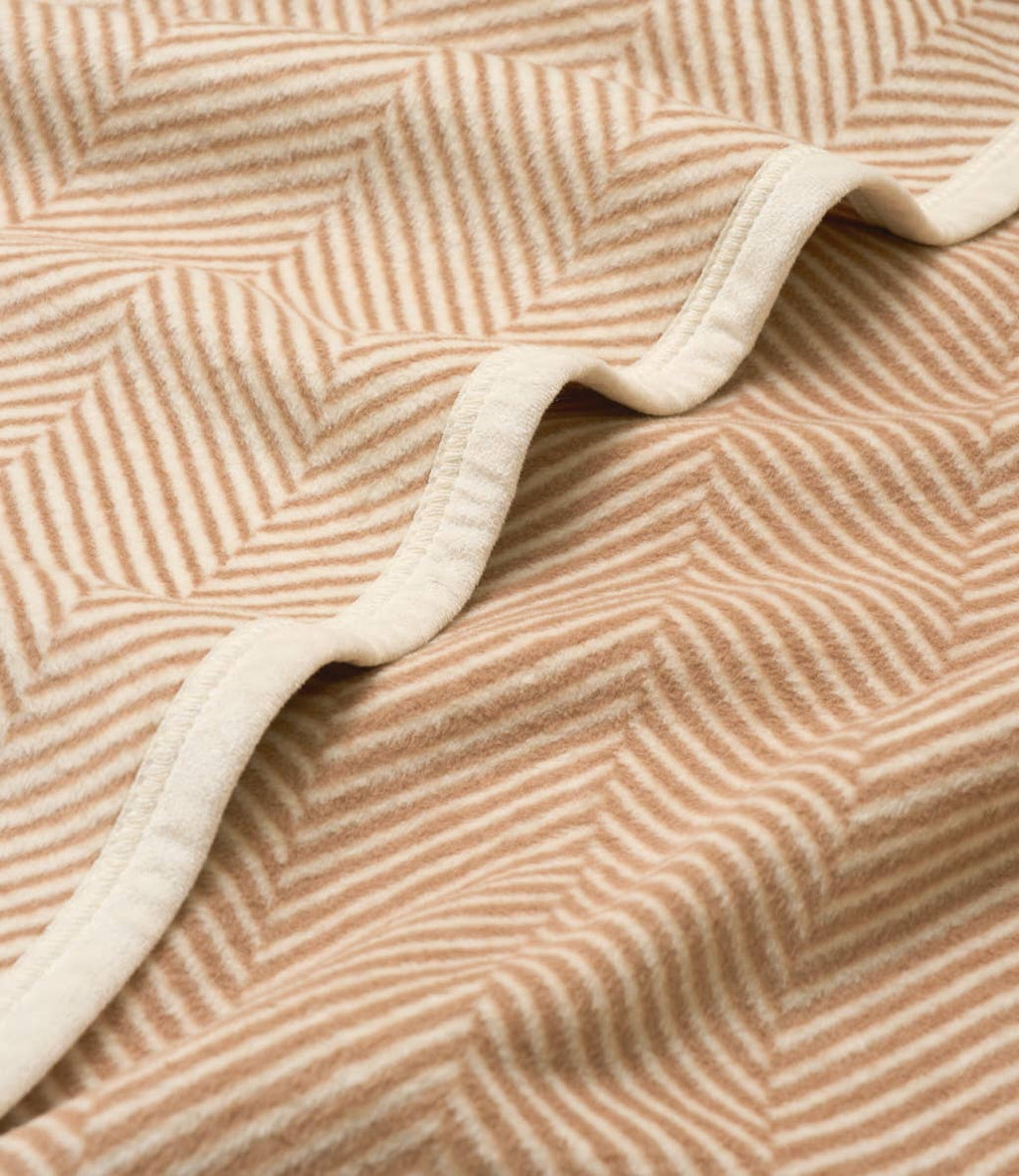 Harborview Herringbone Tan Blanket