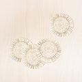 Natural Raffia Round Crochet Coasters with Fringe, set of 4 | LIKHÂ