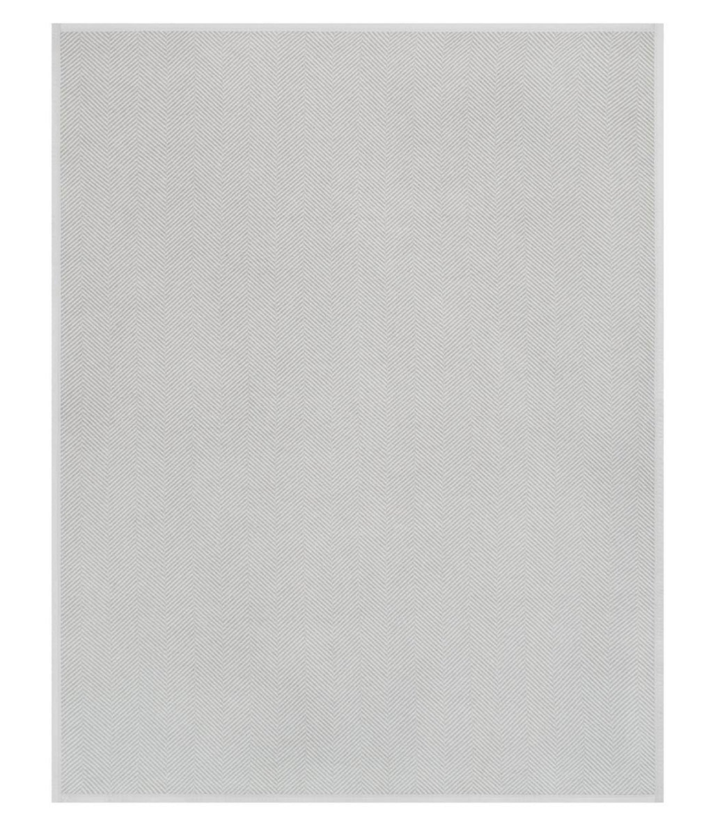 Harborview Herringbone Light Grey Blanket