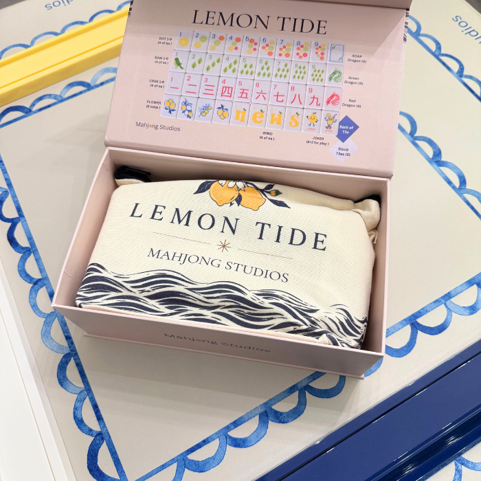 Lemon Tide American Mahjong Tile Set (160 Tiles)