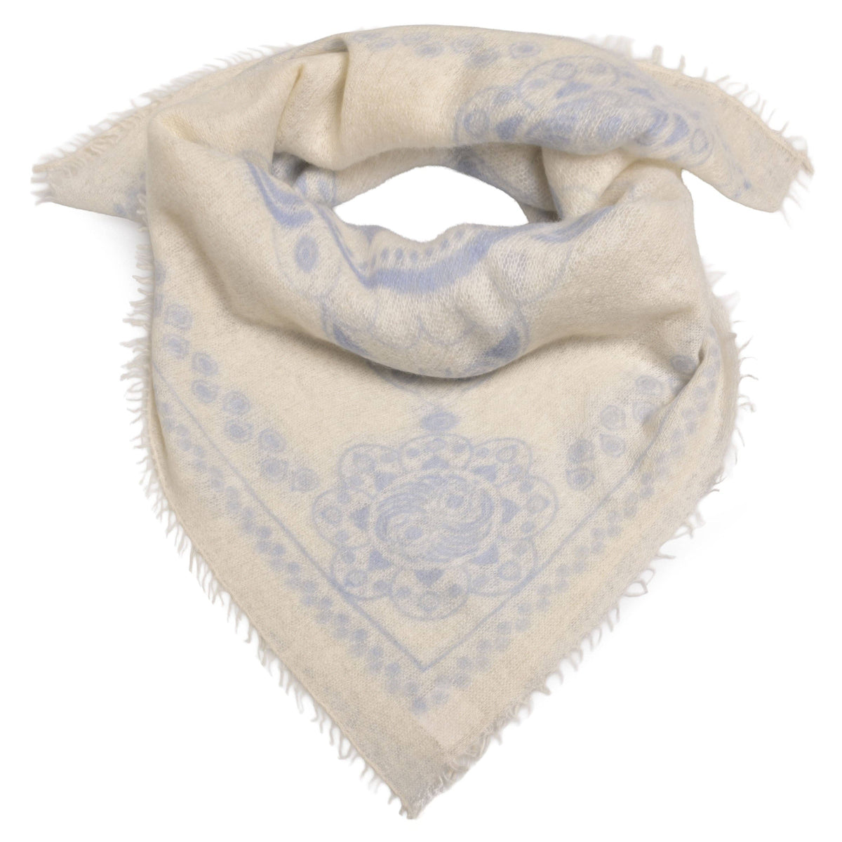 Cashmere Bandana Ornament in Cream