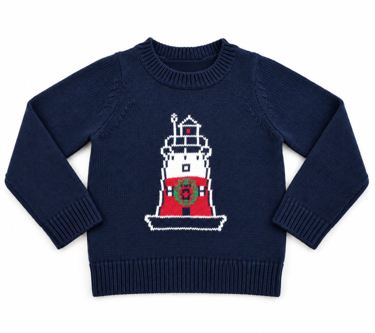 PRE-ORDER: Holiday Greens Ledge Lighthouse Kids Sweater